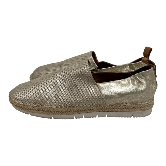 Gentle Souls Lara A-Line Sport Leather Gold Slip On Comfort Espadrilles Womens 9 - Picture 5 of 13